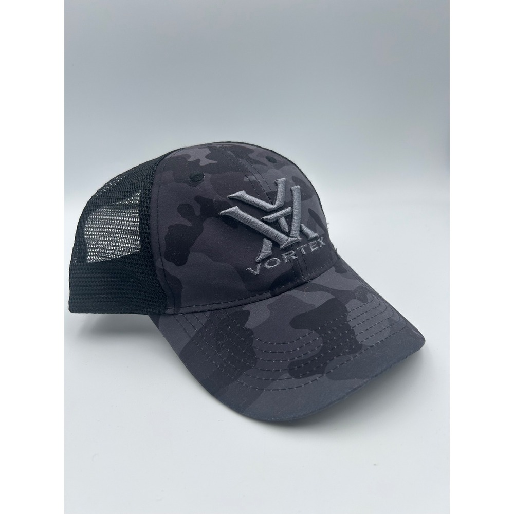 Vortex Optics Camo Trucker Hat Mens Black Gray Mesh Snapback Tactical Cap B1123